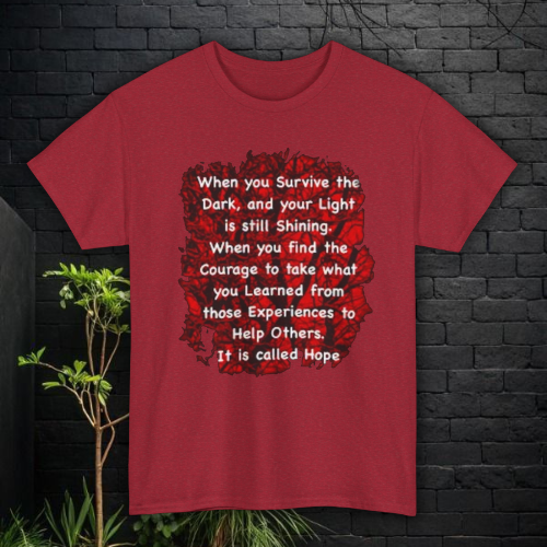 “When You Survive the Dark” – Unisex Heavy Cotton Tee
