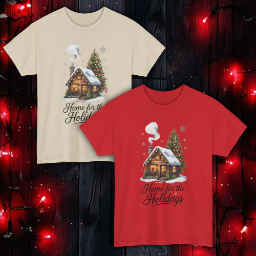 “Home for the Holidays” – Unisex Heavy Cotton Tee