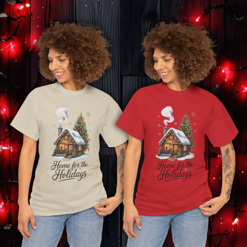 “Home for the Holidays” – Unisex Heavy Cotton Tee