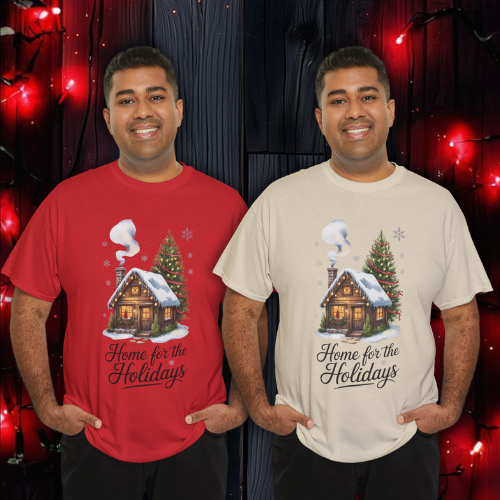 “Home for the Holidays” – Unisex Heavy Cotton Tee